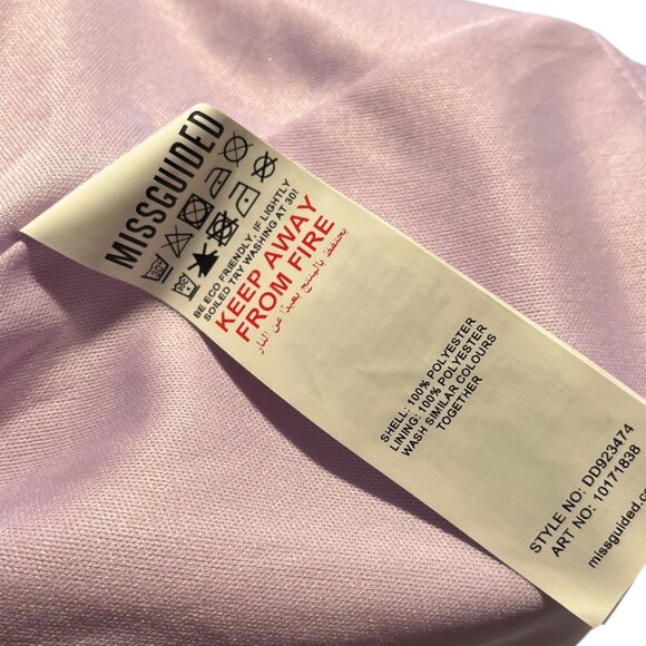 MISSGUIDED Mini Dress Women's 4 Purple Lilac Puff Sleeve "Skater Dress" Feminine - Picture 8 of 10